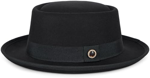 Belfry Crushable Porkpie Fedora Hat Men's Vintage Style 100% Pure
